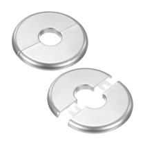Flange de Parede Bipartida M METERXITY 20 mm ABS Prata, Kit com 2 Flange de Parede Bipartida M METERXITY 20 mm ABS Prata, Kit com 2