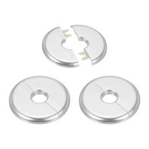 Flange de parede bipartida PATIKIL 16,5 mm ABS prateada 3 peças Flange de parede bipartida PATIKIL 16,5 mm ABS prateada 3 peças