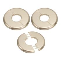 Flange de parede bipartida PATIKIL 28 mm ABS dourado, 3 peças Flange de parede bipartida PATIKIL 28 mm ABS dourado, 3 peças