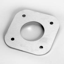 Flange Quadrada em Inox para Escada ou Rede de Piscina