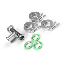Flange Tee Fitting BMotionTech ISO-KF NW25 com 3 braçadeiras Flange Tee Fitting BMotionTech ISO-KF NW25 com 3 braçadeiras