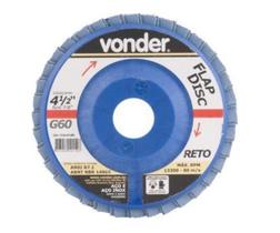 Flap disc 4.1/2" g120 costado pvc reto para aço carbono e inox - Vonder