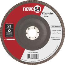 Flap disc 7" g40 costado fibra reto p/ aço carbono Nove54