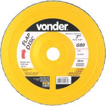 Flap Disc 7 G80 Costado Pvc Reto Para Aço Carbono E Inox -