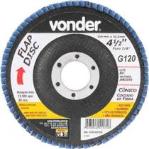 Flap Disc Cônico 4.1/2 G120 ) - Vonder