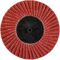 Flap-disc, Disco de Desbaste/acabamento, 3" - 75 mm, Cerâmico Grão 80, Para Sistema de Encaixe Rápido, Vonder