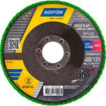 Flap-disc, Disco de Desbaste/acabamento, 4.1/2" - 115 mm, Grão 120, R244 Standard, 66254443864 Norton OstenVonder Flap-disc, Disco de Desbaste/acabamento, 4.1/2" - 115 mm, Grão 120, R244 Standard, 66254443864 Norton OstenVonder