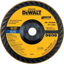 Flap-disc, Disco de Desbaste/acabamento, 7" - 180 mm, Grão 60, Zircônia, Base Plástica Reta, Dewalt OstenVonder