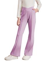 Flare Pants blibean para meninas de 6 a 7 anos, uniforme roxo elegante Flare Pants blibean para meninas de 6 a 7 anos, uniforme roxo elegante