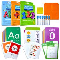 Flash Cards Limque 108 unidades com 9 canetas apagáveis a seco de 3 anos ou mais