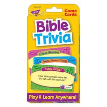 Flash Cards Trend Enterprises Bible Trivia 56 cartões de 6 a 12 anos Flash Cards Trend Enterprises Bible Trivia 56 cartões de 6 a 12 anos