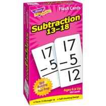 Flash Cards Trend Enterprises Subtraction 13-18 Skill 99 Cards