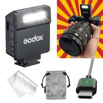 Flash de câmera Godox iM22 GN10/470mAh com carga tipo C