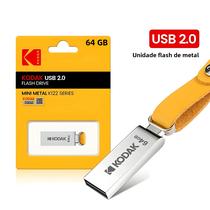 Flash Drives Usb Kodak À Prova D'água 128gb 64gb 32gb Mini Pen Drive Cordão De Couro Metal U Disk