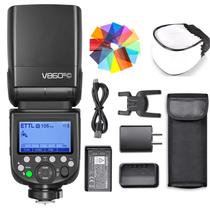 Flash Godox V860III-C para Canon - Speedlite com Bateria de 2600mAh, HSS 1/8000s e Luz de Modelagem LED