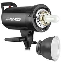 Flash Tocha Estúdio Godox Sk400 Ii 220v + Panela Refletora 18cm