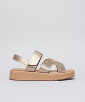 Flat Couro Helo - Prata Velho