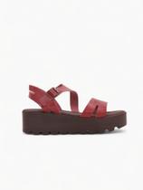 Flat Form Couro - Vermelho