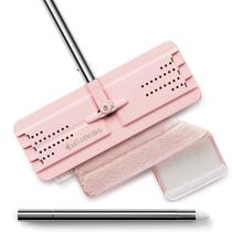 Flat Mop JOYMOOP Microfibra para limpeza de pisos 60 cm rosa