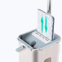 Flat Mop Tira Sujeira Esfregão Vassoura Balde Lava Seca