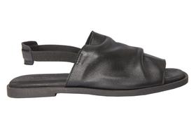 Flat Peeptoe Feminino Couro Preto - Cód 242865 Flat Peeptoe Feminino Couro Preto - Cód 242865