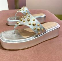 Flat prateada com dourado número 39