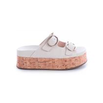 Flat Tamanco Giovanna Off White - Damannu Shoes