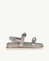 Flat Uza Couro Shine Old Silver - C26L111M0001 Flat Uza Couro Shine Old Silver - C26L111M0001