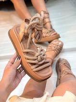 Flatform Feminina Cordas Trancoso Camel Flatform Feminina Cordas Trancoso Camel
