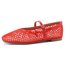 Flats Rihero, malha feminina, confortável, elegante, vermelha, tamanho 6
