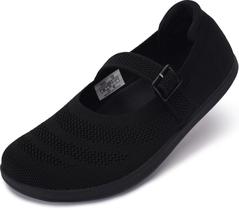 Flats WHITIN Mary Jane Wide Toe Box Feminina Preta Tamanho 42