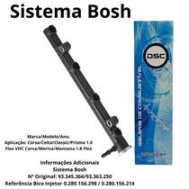 Flauta Bico Injetor Corsa Celta Prisma Classic Montana Meriva 1.0/1.8 Flex - DSC5053