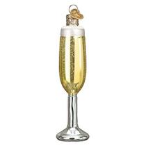 Flauta de champanhe de Natal do Velho Mundo Blowown Glass 2020 Enfeites de Natal Exclusivos para Decorações de Árvores de Natal - Old World Christmas