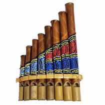 Flauta De Pã De Bambu Com 8 Entradas Colorido 10Cm - Balisun