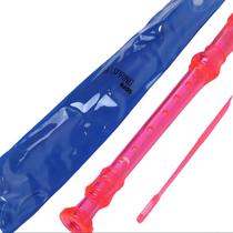 Flauta Doce Germânica Soprano Spring Rosa com Capa Flauta Doce Germânica Soprano Spring Rosa com Capa