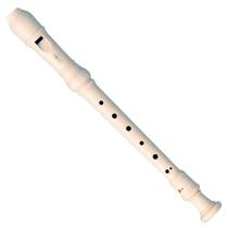 Flauta Doce Yamaha Branca Em ABS Digitação Barroca Soprano Em C YRS-24BBR