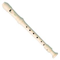 Flauta Doce Yamaha Branca Em ABS Digitação Germânica Soprano Em C YRS-23BR