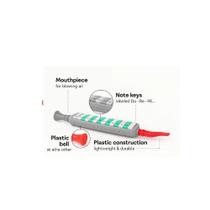 Flauta Musical Melódica vermelho 12 Teclas Infantil Criança Brinquedo Didatico Escaleta de Sopro