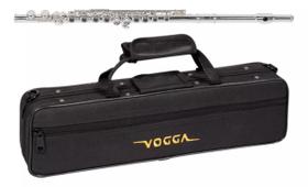 Flauta Vogga Prateado Vsfl702n Afinação Em C Com Case