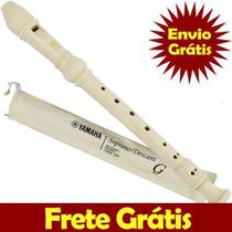Flauta Yamaha Doce Germânica Yrs23g Soprano Em Abs C/ Estojo