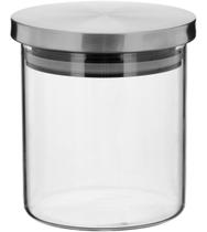 FLAVOR POTE 11x10x10cm 700ml BOROSILICATO TRANSP COM ANEL SILICONE