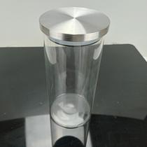 FLAVOR POTE 21x10x10cm 1,3L BOROSILICATO TRANSP COM ANEL SILICONE