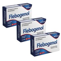 Flebogenol 50 mg kit 3 cxs 30 comprimidos pinus pinsater extrato seco