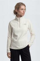 Fleece Feminino The North Face Glacier 1/4 Zip Off White Fleece Feminino The North Face Glacier 1/4 Zip Off White
