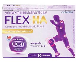 Flex HA Suplemento Alimentar de Colágeno com Ácido Hialurônico - Gennoma Lab - 30 Cápsulas Flex HA Suplemento Alimentar de Colágeno com Ácido Hialurônico - Gennoma Lab - 30 Cápsulas