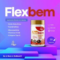 Flexbem 30cp condoitina glicosamina colageno tipo 2 e vit D e B6 820mg