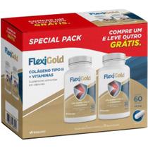 Flexigold Colágeno Tipo 2 - Kit 60 Cápsulas - Herbamed