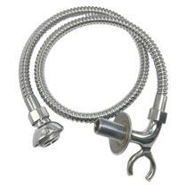 Flexível cromado com suporte e ducha manual 1m - 4260100cr1