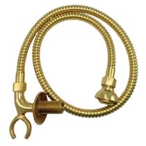 Flexível dourado com suporte e ducha manual 1m - 4260100do1 Flexível dourado com suporte e ducha manual 1m - 4260100do1