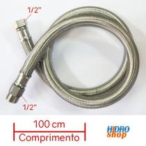 Flexível Malha De Aço 100cm 1/2" Alta Vazão - 4644310J Flexível Malha De Aço 100cm 1/2" Alta Vazão - 4644310J
